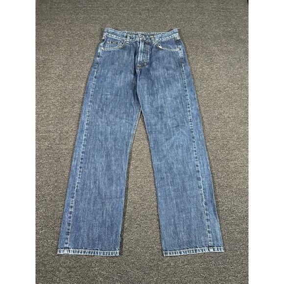 Hugo Boss Jeans Men's 34x32 Blue Denim Medium Wash Straight Leg Designer Cotton - Picture 1 of 8